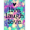 Live laugh love - 40x50cm (Minimaal formaat i.v.m. details) 