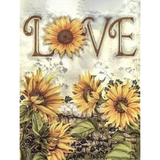 Love - Zonnebloem | Diamond Painting