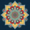 Mandala beige/rood - 40x40cm (Min. formaat i.v.m. details) /