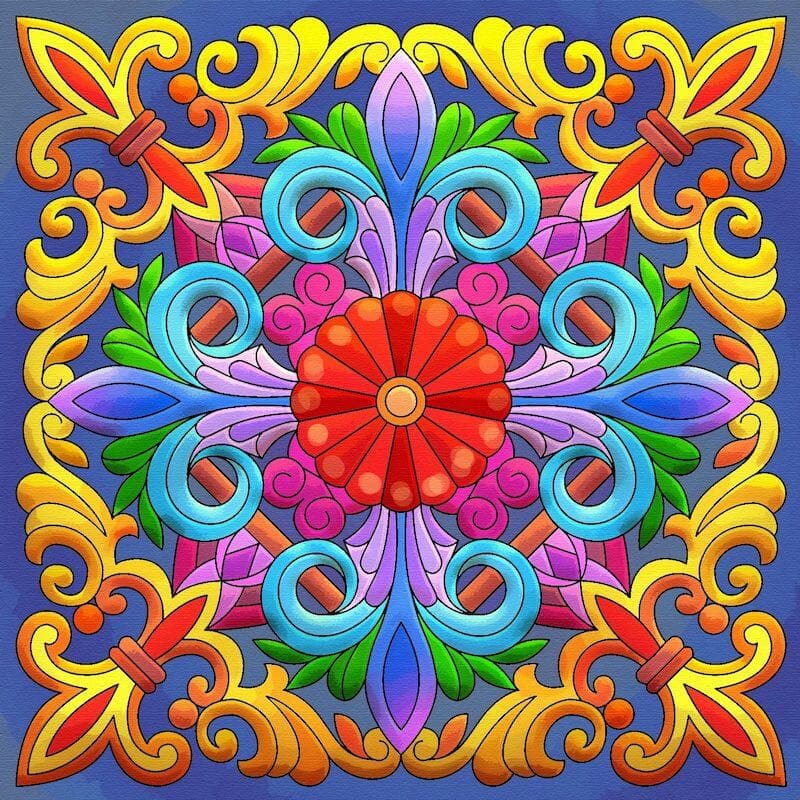 Mandala const - 40x40cm (Min. formaat i.v.m. details) / 