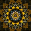 Mandala geel/bruin - 40x40cm (Min. formaat i.v.m. details) /