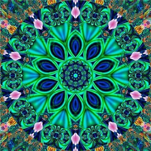 Mandala groen - 40x40cm (Bestseller) / Vierkant - Mandala’s