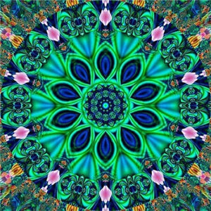 Mandala groen - 40x40cm (Bestseller) / Vierkant - Mandala’s