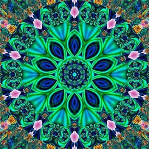 Mandala groen - 40x40cm (Bestseller) / Vierkant - Mandala’s