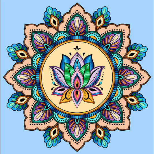 Mandala lotus - 40x40cm (Min. formaat i.v.m. details) /