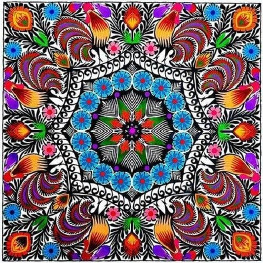 Mandala multicolor - 40x40cm (Min. formaat i.v.m. details) /