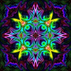 Mandala neon - 40x40cm (Min. formaat i.v.m. details) / 