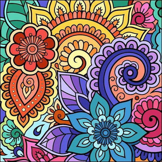 Mandala paisley patroon - 40x40cm (Min. formaat i.v.m.