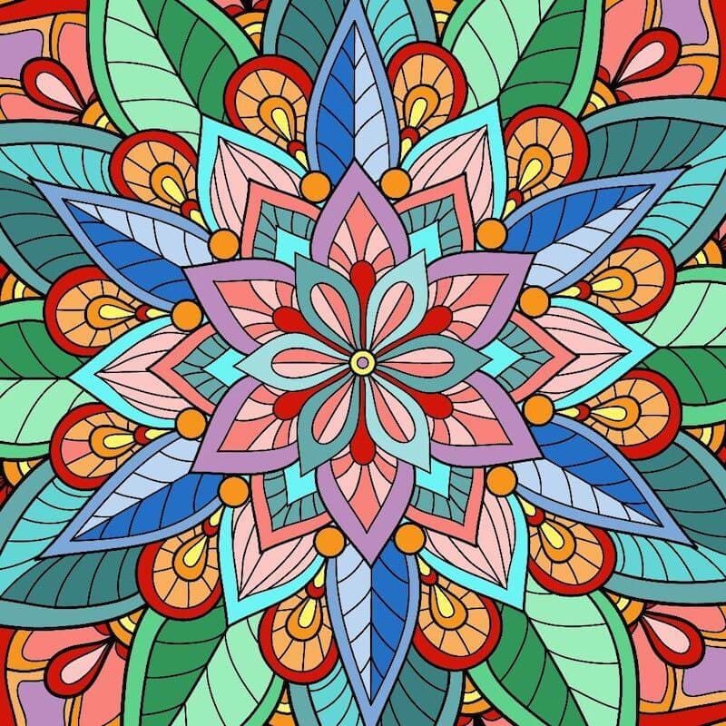 Mandala pastel - 40x40cm (Min. formaat i.v.m. details) / 