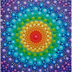 Mandala regenboog 2 - 40x40cm (Min. formaat i.v.m. details) 