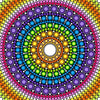 Mandala regenboog - 40x40cm (Min. formaat i.v.m. details) / 