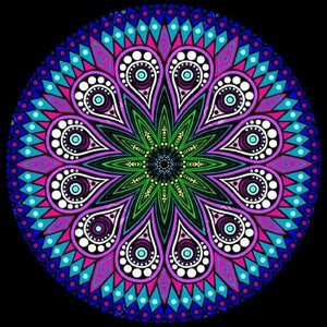 Mandala-ronde - 40x40cm (Min. formaat i.v.m. details) / 