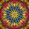 Mandala rood/geel - 40x40cm (Min. formaat i.v.m. details) / 