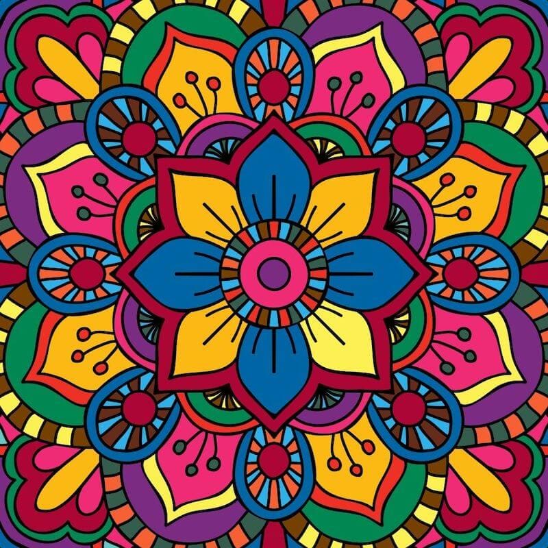 Mandala schilderen - 40x40cm (Min. formaat i.v.m. details) /