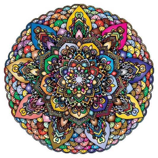 Mandala-veelkleurig 2 - 40x40cm (Min. formaat i.v.m.