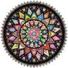 Mandala veelkleurig/zwart - 40x40cm (Min. formaat i.v.m. 