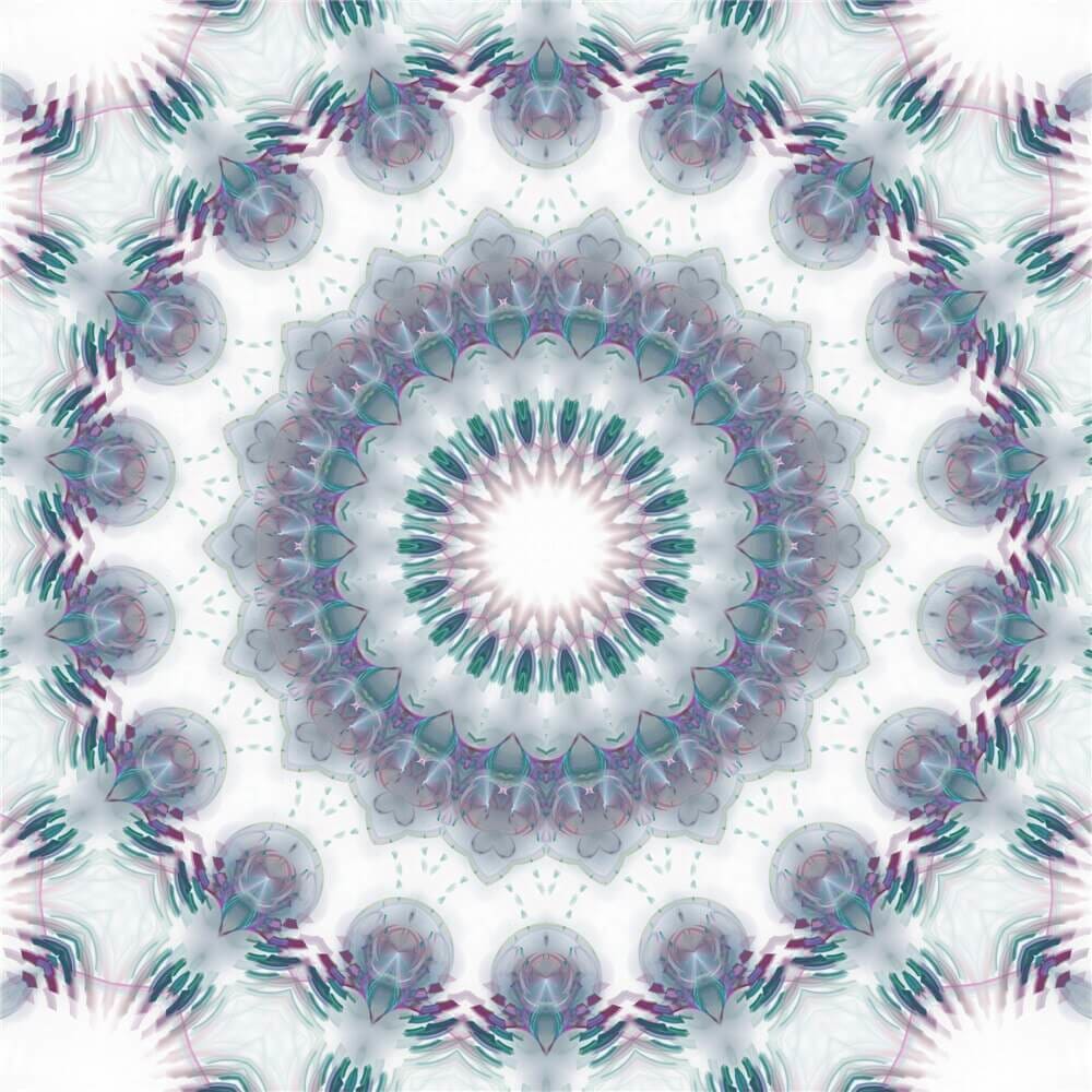 Mandala wit/paars - 40x40cm (Min. formaat i.v.m. details) / 