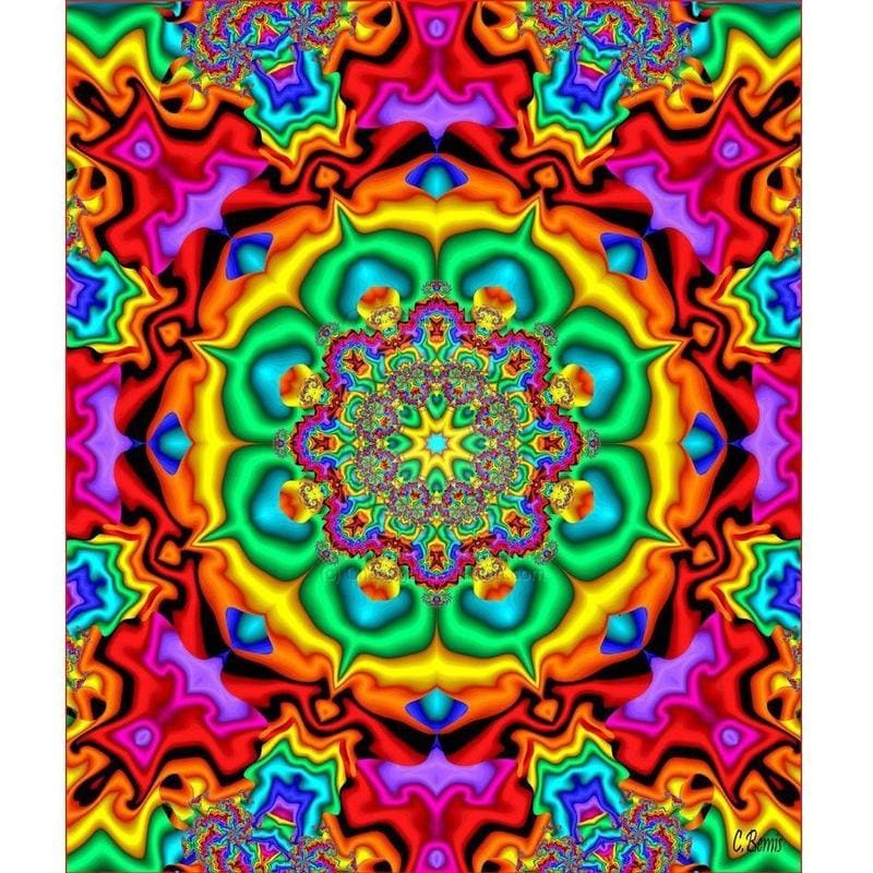 Multi color mandala - 40x50cm (Min. formaat i.v.m. details) 