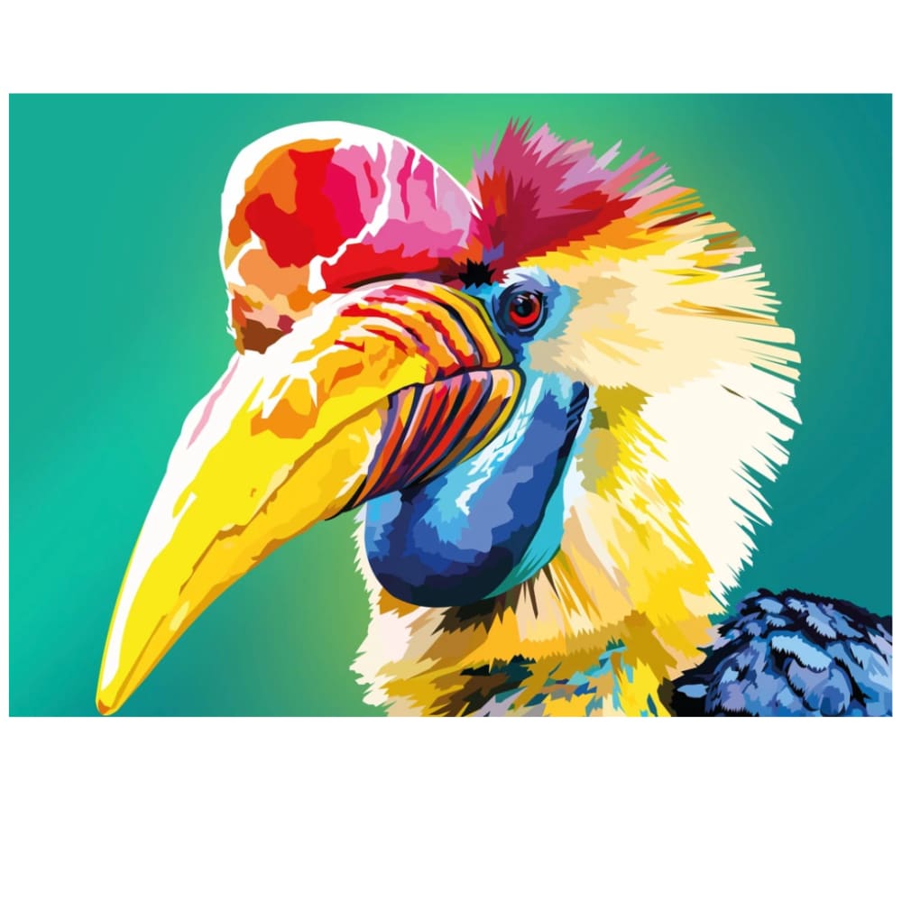 Neushoornvogel | Exclusieve Diamond Painting