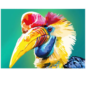 Neushoornvogel | Exclusieve Diamond Painting