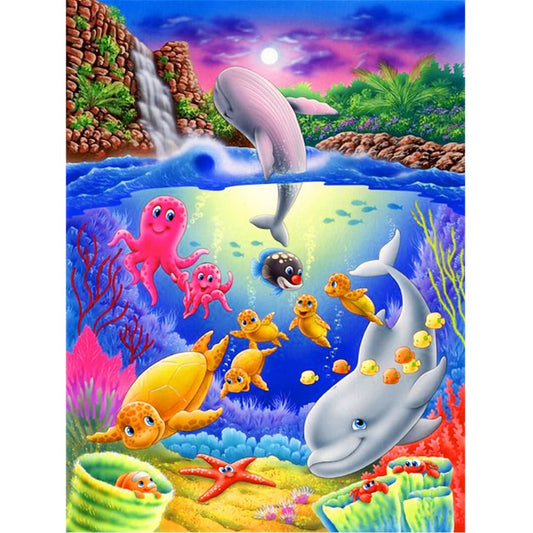 Onderwaterwereld - 20x25cm / Vierkant - Kinderen