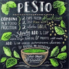 Pesto-recept - 40x40cm (Minimaal formaat i.v.m. details) / 