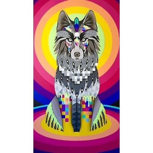 Pixel Wolf | Exclusieve Diamond Painting