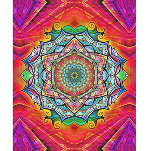 Rainbow mandala - 40x50cm (Min. formaat i.v.m. details) / 