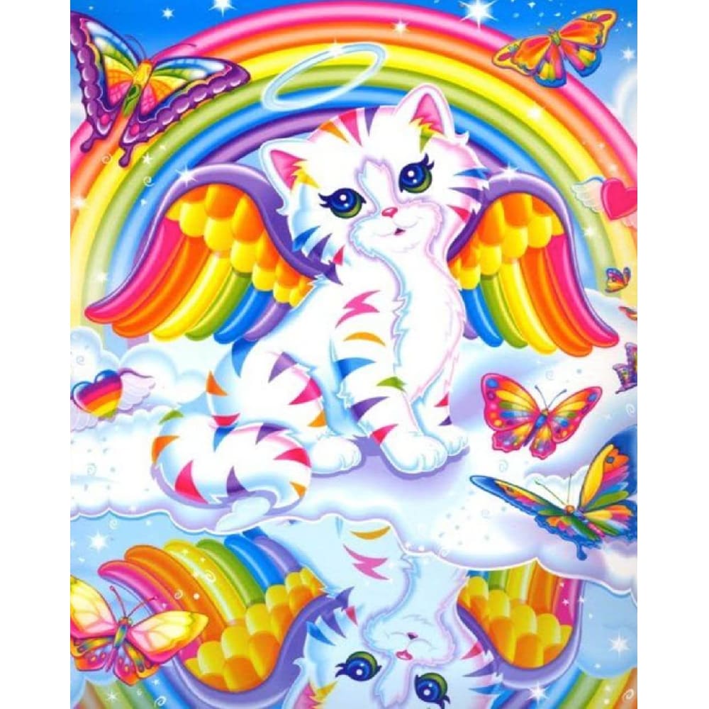 Regenboog kitten - 20x25cm / Vierkant - Kinderen