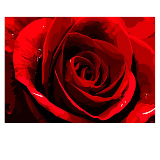 Rode Roos | Exclusieve Diamond Painting