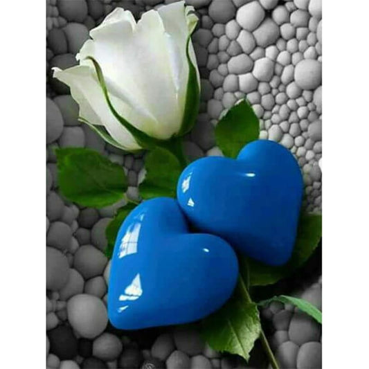 Roos - Hartjes | Diamond Painting