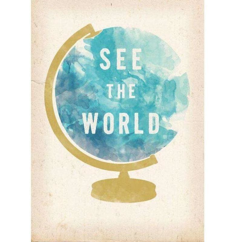 See the world - 40x50cm (Minimaal formaat i.v.m. details) / 