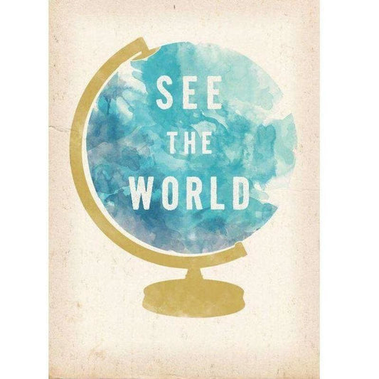 See the world - 40x50cm (Minimaal formaat i.v.m. details) / 