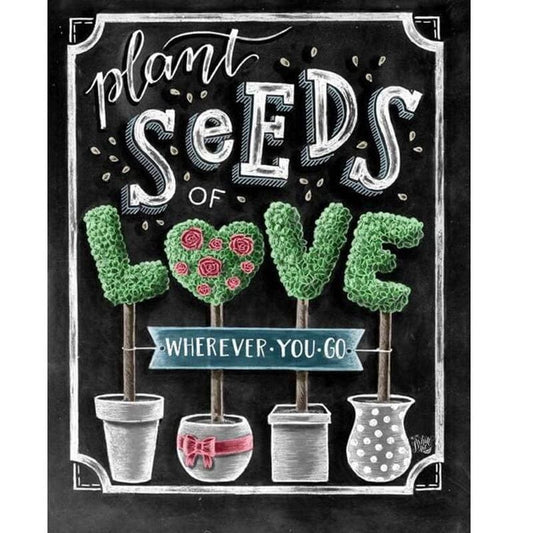 Seeds of love - 40x50cm (Minimaal formaat i.v.m. details) /