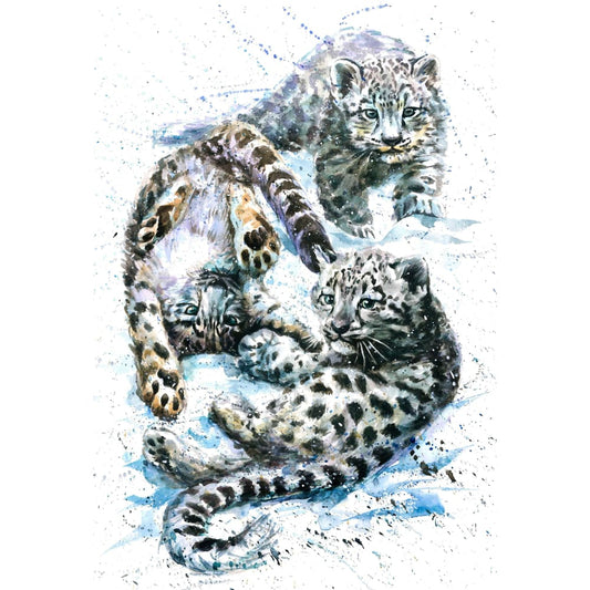 Sneeuwluipaarden | Diamond Painting