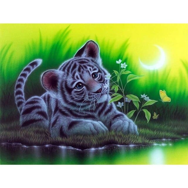 Tijger Welpje | Diamond Painting