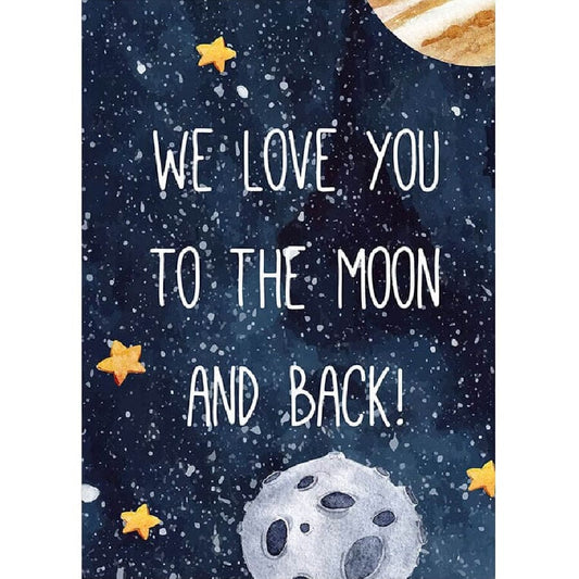 To the moon and back-ruimte - 40x50cm (Min. formaat i.v.m. 