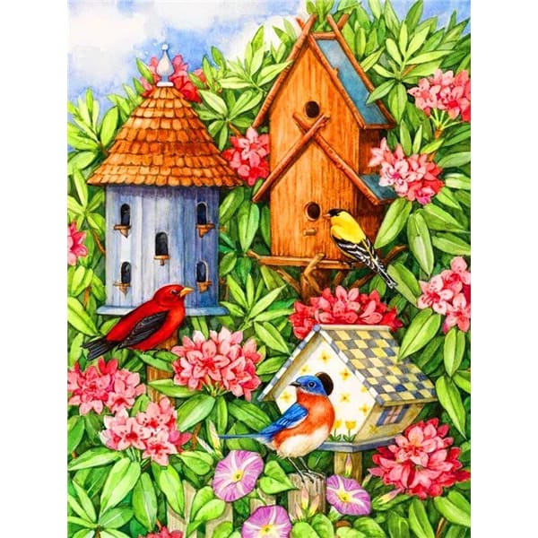 Vogelhuisjes | Diamond Painting